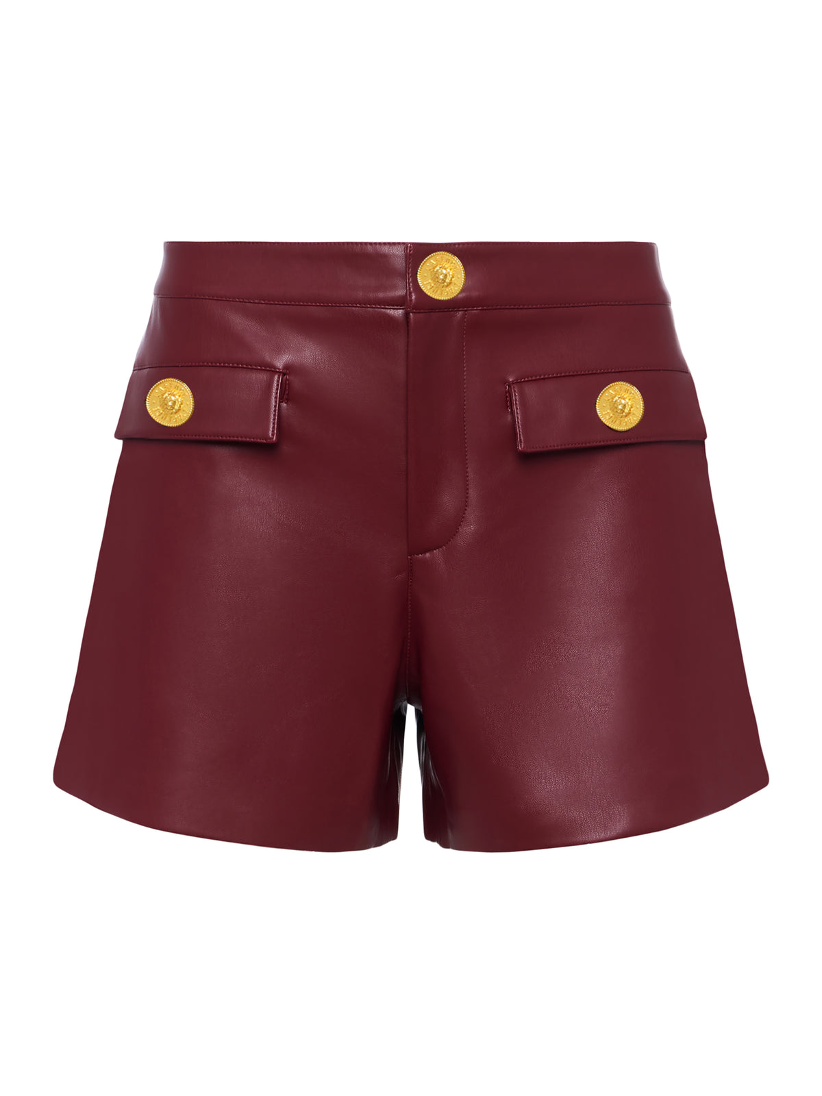 L'AGENCE DIONNE FAUX LEATHER SHORTS