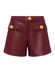 L'AGENCE DIONNE FAUX LEATHER SHORTS