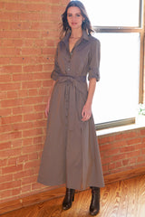 FINLEY LONG LAINE DRESS WEATHERCLOTH