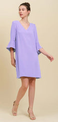 BIGIO DROP SLEEVE VNECK DRESS