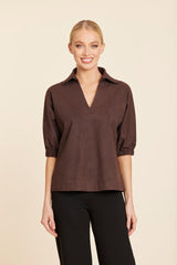 DOLCE CABO SHIRT COLLAR TOP