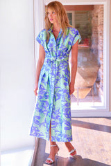 FINLEY LONG ROCKY DRESS WEDDING GUEST JACQUARD