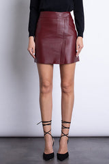 KARINA GRIMALDI LARA MINI LEATHER SKIRT