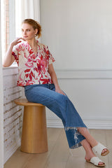 FINLEY SUKI POPOVER TOP KYOTO FLORAL
