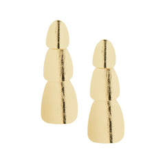 MARLYN SCHIFF BRUSHED THREE TIER DROP EARRING