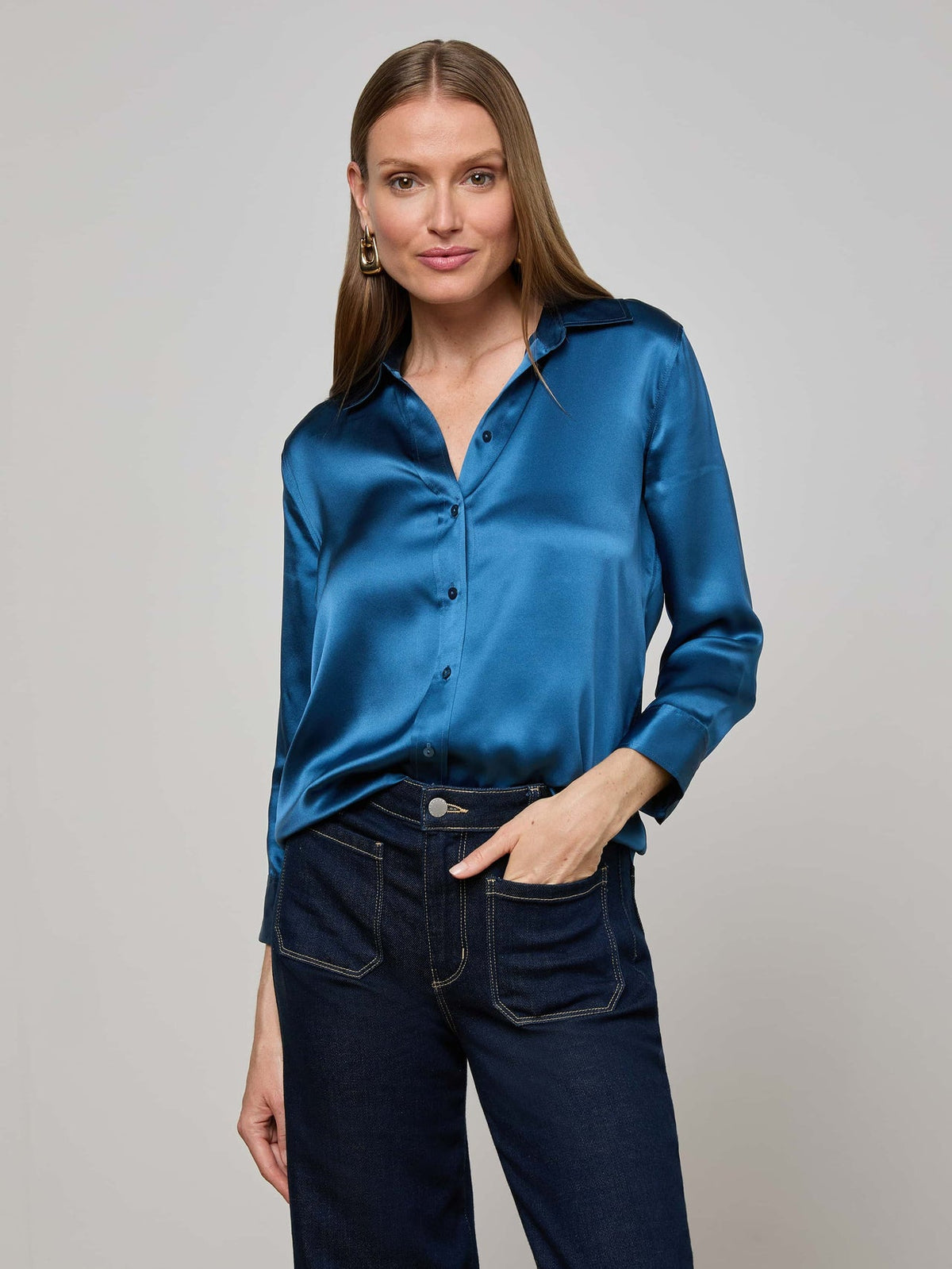 L'AGENCE DANI 3/4 SLV BLOUSE SI