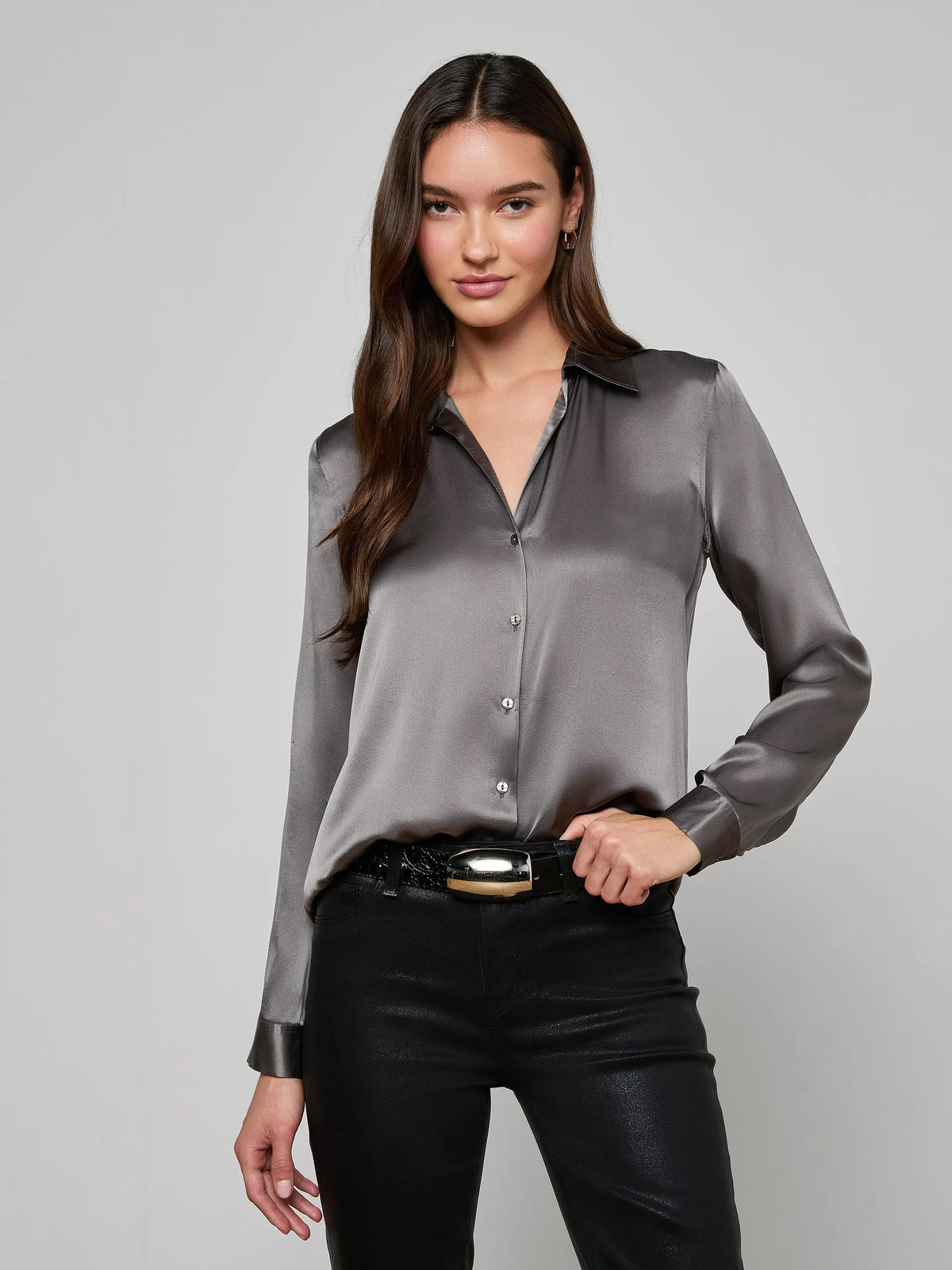 L'AGENCE TYLER LONG SLEEVE BLOUSE