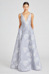 MONIQUE LHUILLIER MADELINE JACQUARD GOWN