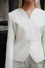 STEPH ALISE ORGANZA OVERLAP BLAZER