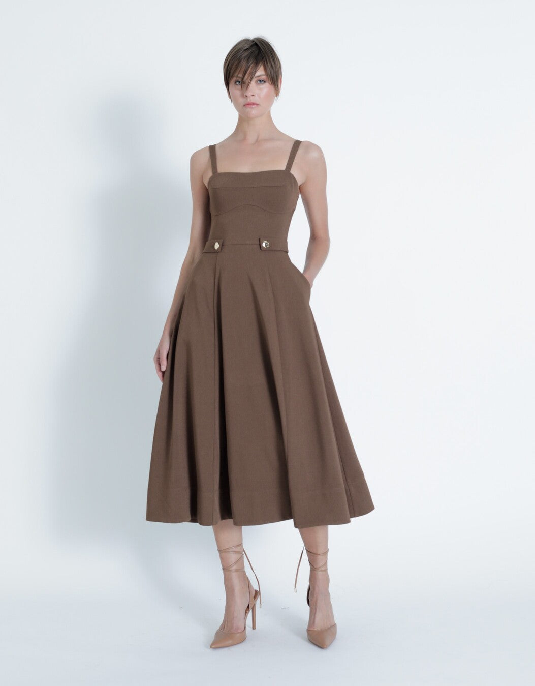 KARINA GRIMALDI SAWYER MIDI DRESS