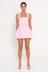 SANS FAFF HALTER MINI BUBBLE DRESS