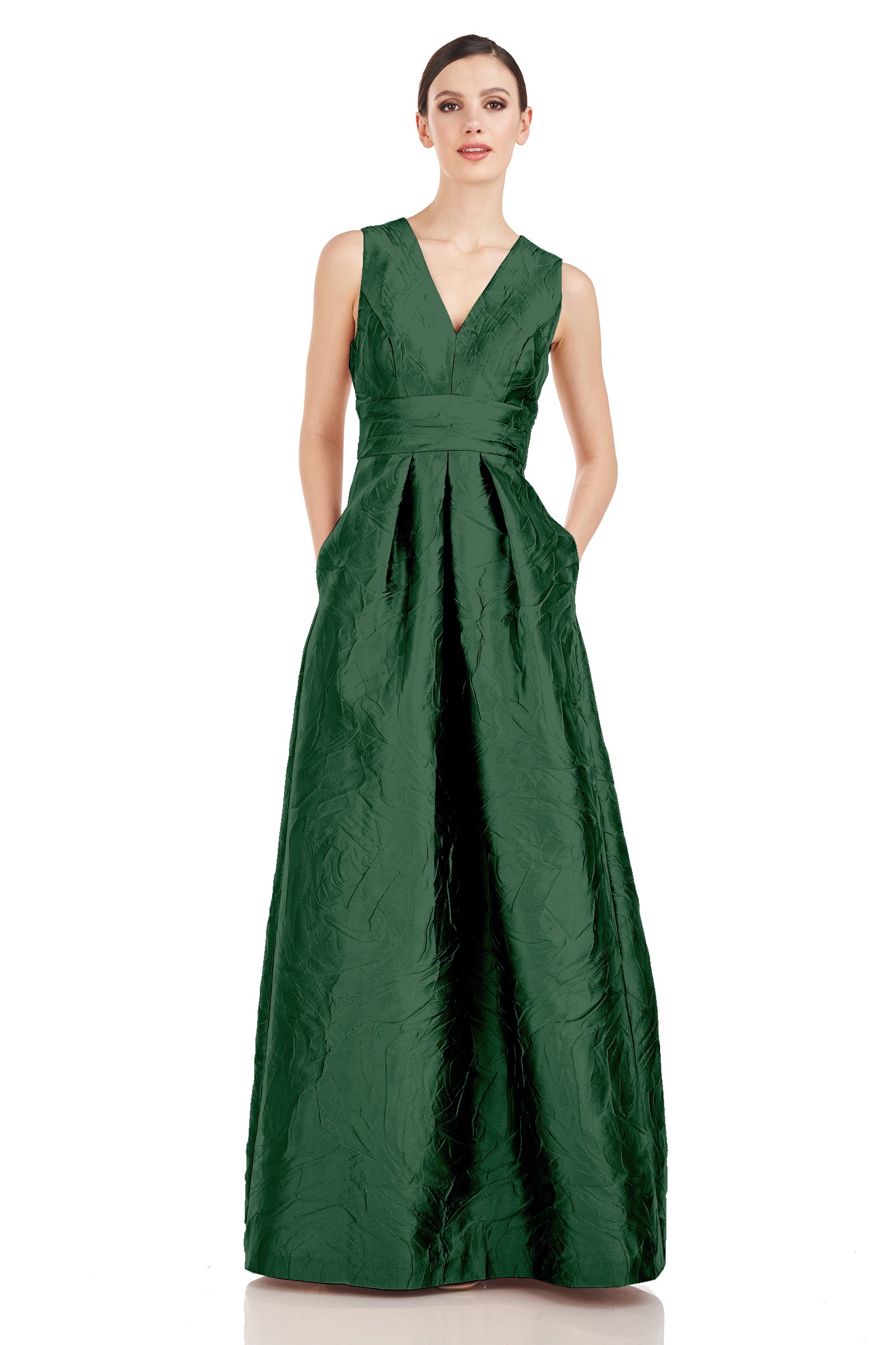 kay unger evening dresses Kay Unger Women's Alexandra Rose Print Gown - French Navy
