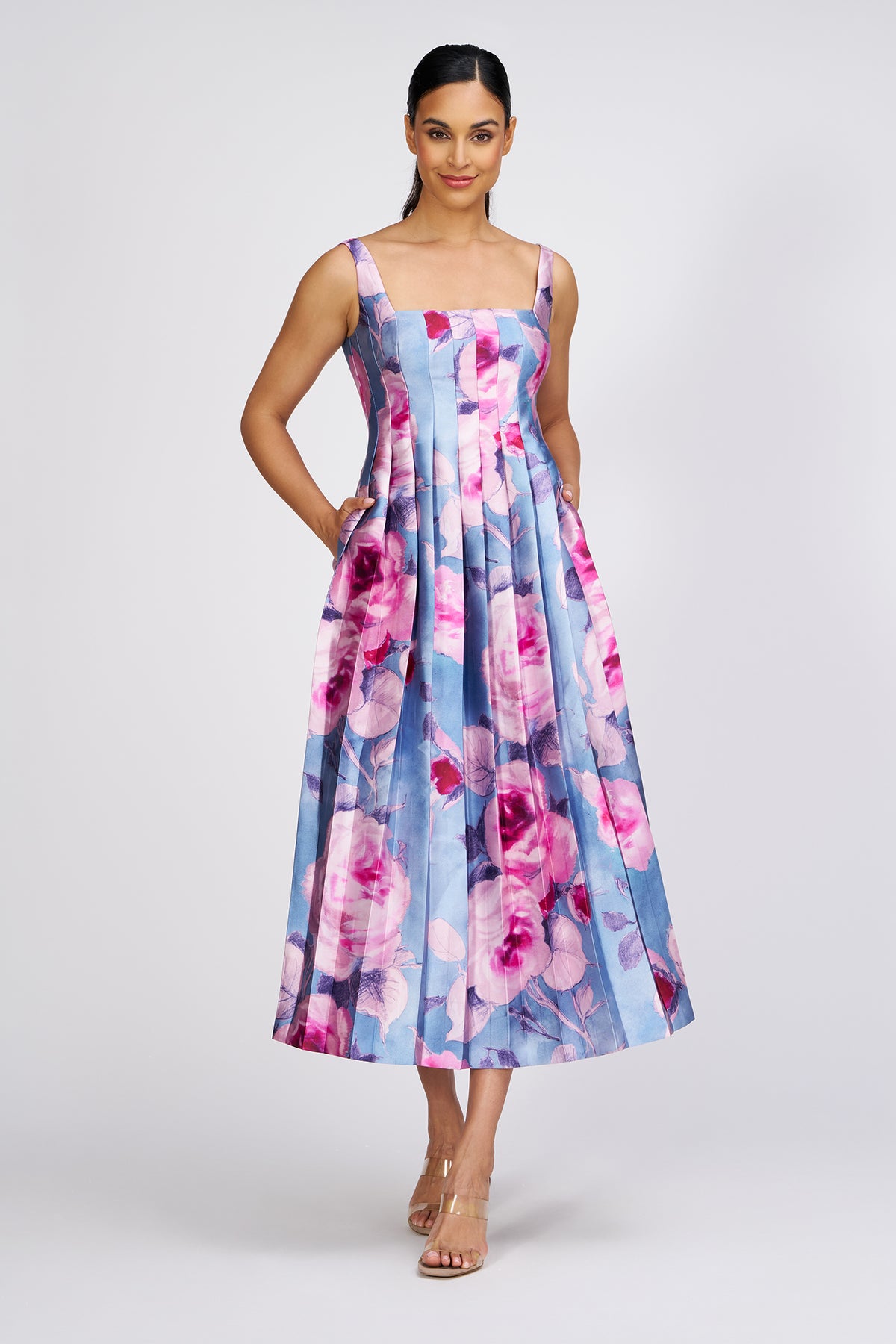 KAY UNGER MAEVE TEA LENGTH DRESS