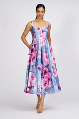 KAY UNGER MAEVE TEA LENGTH DRESS