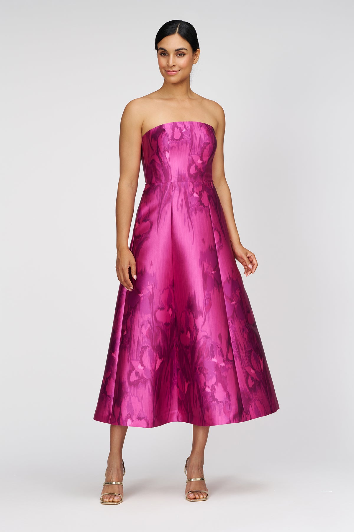 KAY UNGER NATALIE TEA LENGTH DRESS