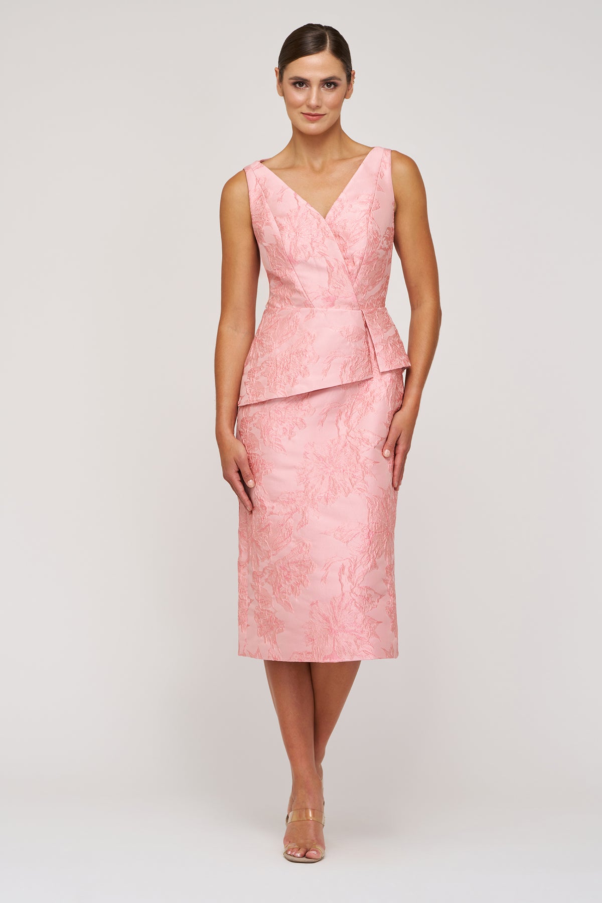 kay unger midi dress KAY UNGER AZALEA MIDI DRESS 10 / MISTY ROSE
