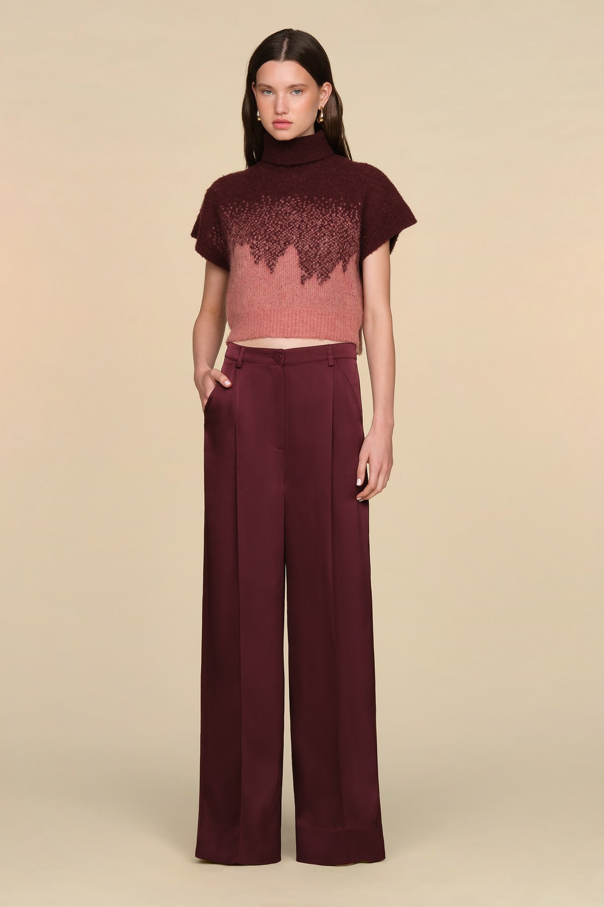 AMUR HARPER OMBRE KNIT TOP