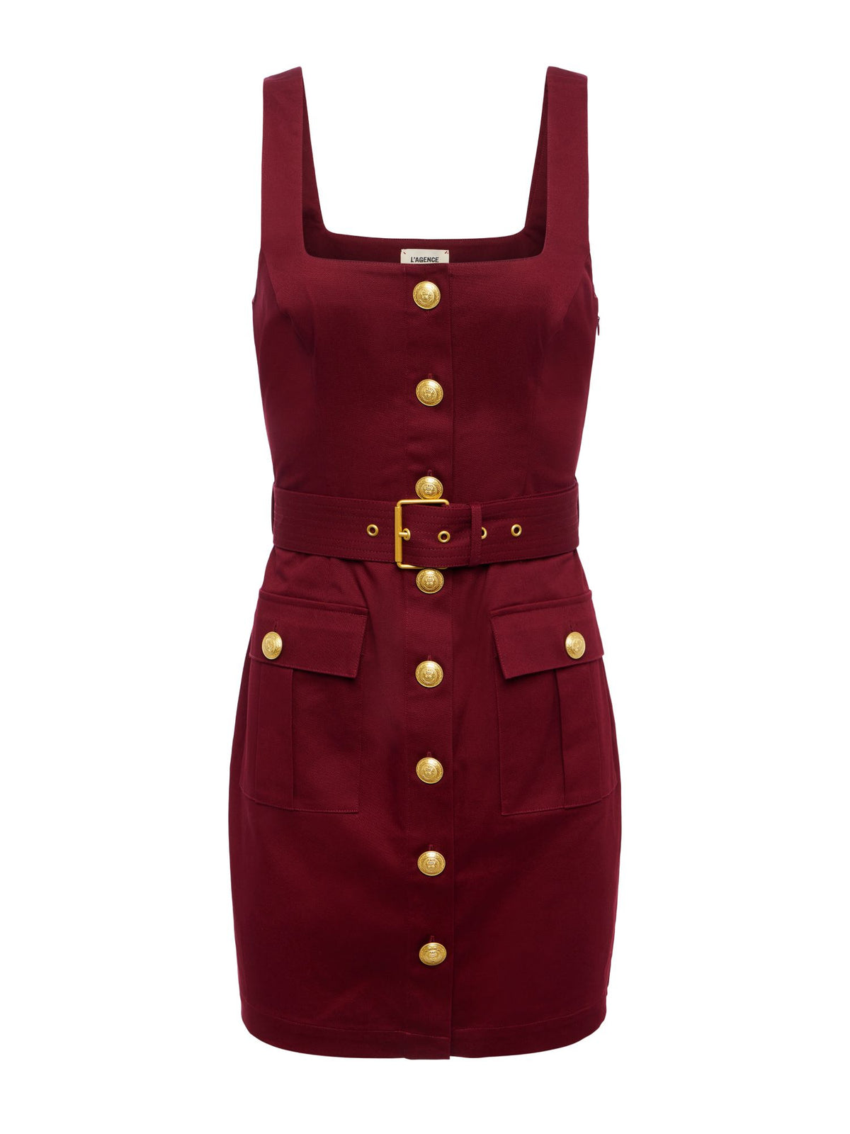 L'AGENCE MIDY BUTTON FRONT MINI DRESS