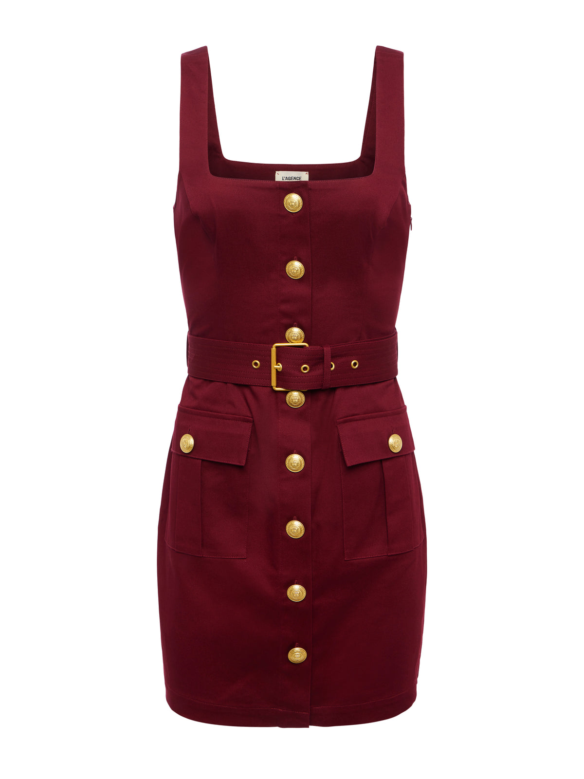 L'AGENCE MIDY BUTTON FRONT MINI DRESS