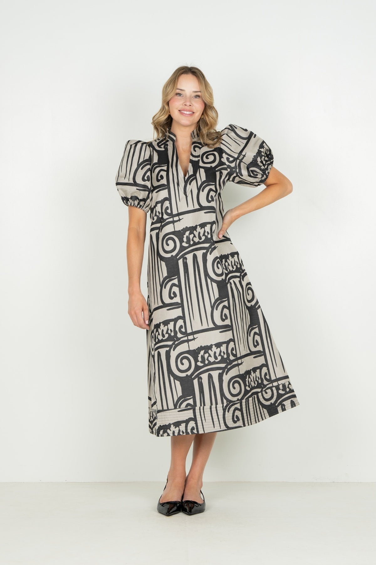 EMILY MCCARTHY HAMPTON MIDI DRESS LINEN