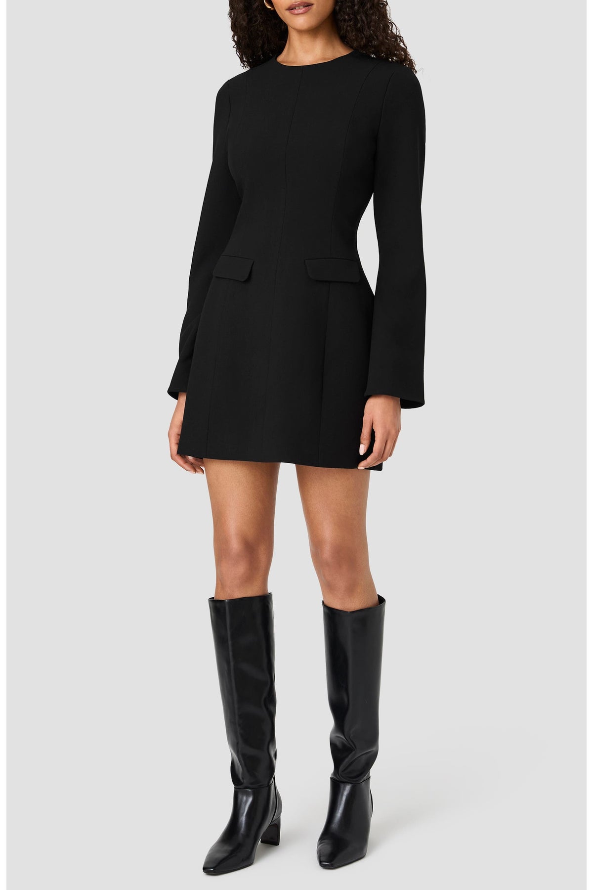 FRENCH CONNECTION AZRA TWILL LS 2 POCKET MINI DRES