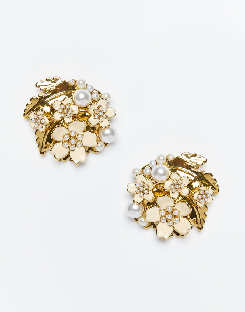 MESTIZA GILDED SAMPAGUITA CLUSTER EARRING