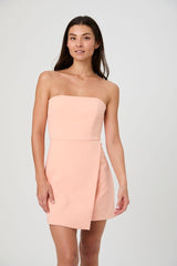 FRENCH CONNECTION WHISPER STRAPLESS SLIT MINI DRES