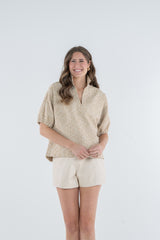 EMILY MCCARTHY POPPY TOP SHORT SLEEVES