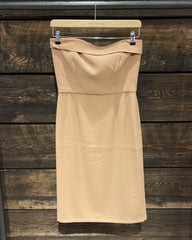 FRENCH CONNECTION HARRY SUITING STRAPLESS DRESS