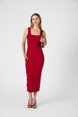 FRENCH CONNECTION MOZZA SQ NK S/LESS DRESS
