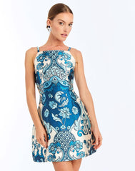 MESTIZA ANISTON PRINT MINI DRESS