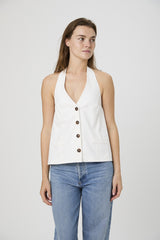 FRENCH CONNECTION KELLER COTTON TWL BXY HLTR TOP