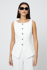 FRENCH CONNECTION HARRIE SUITING WAISTCOAT TOP