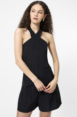 FRENCH CONNECTION HARRY SUITING CRISS CROSS VEST