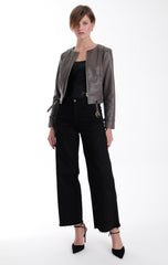 KARINA GRIMALDI NATALIE VEGAN LEATHER JACKET