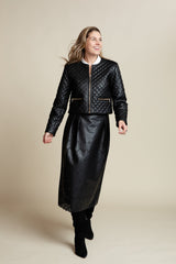 BURGESS BENTLEY LEATHER QUILTED JACKET