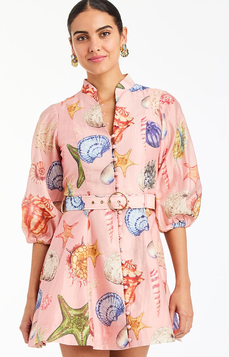 MESTIZA VALENCIA MINI DRESS SEASHELL