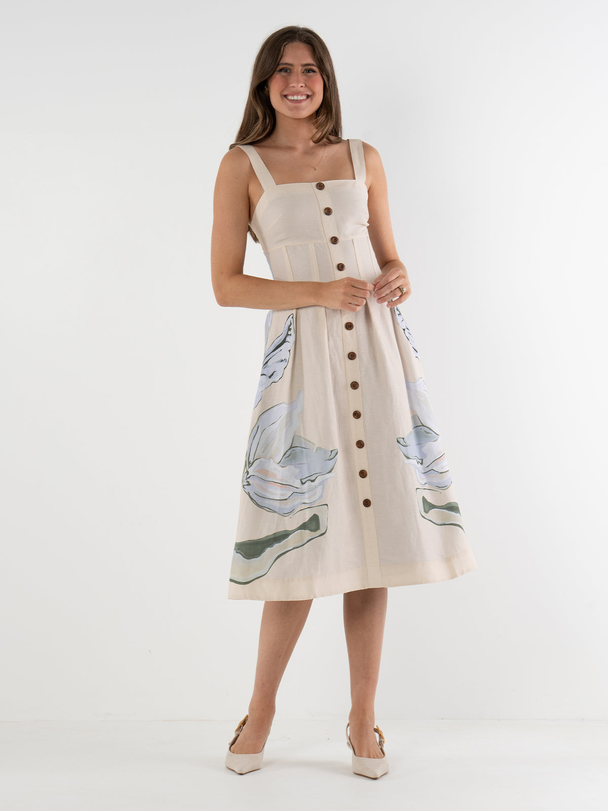 EMILY MCCARTHY CONSTANCE MIDI LINEN