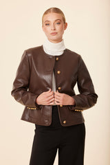 DOLCE CABO LEATHER TEXTURED JACKET