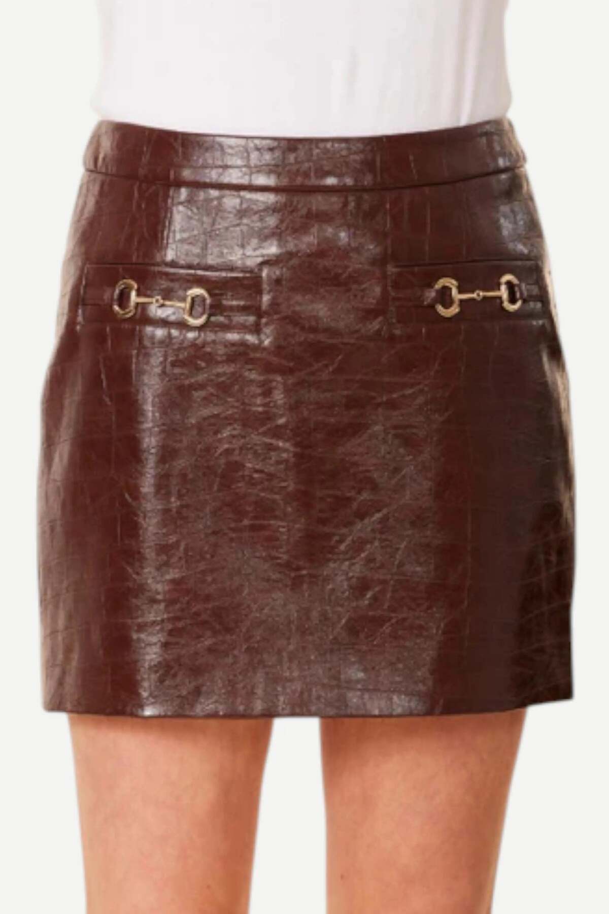 DOLCE CABO CROC MINI SKIRT