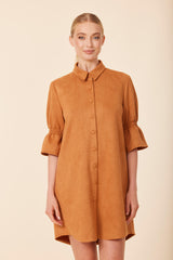 DOLCE CABO GATHERED SLEEVE DRESS