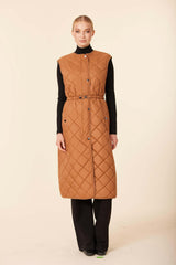 DOLCE CABO QUILTED LONG VEST