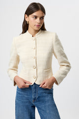 FRENCH CONNECTION STRUCTURED TWEED SLIM FIT JACKET