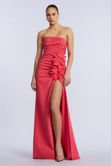 BCBG FLOWER DETAIL GOWN