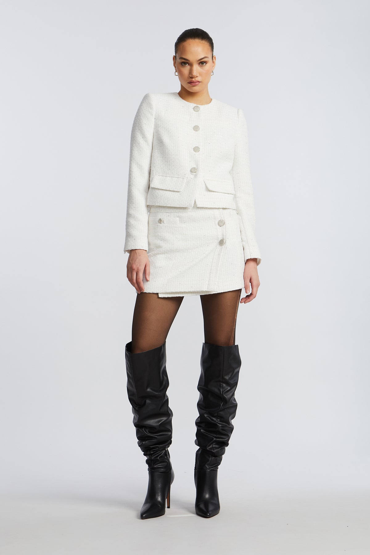 BCBG TWEED CHASSEUR JACKET