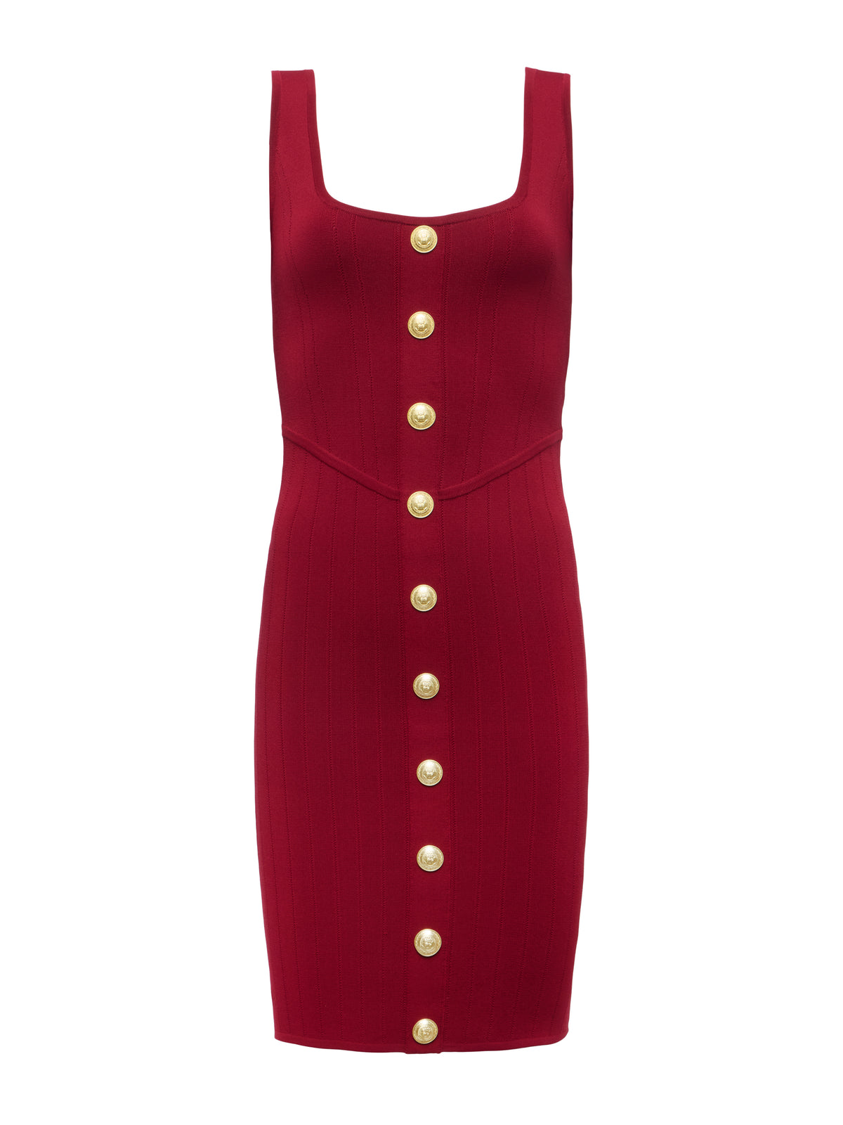 L'AGENCE SOLEIL SQUARE NECK KNIT DRESS