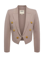 L'AGENCE ELIO CROP KNIT BLAZER
