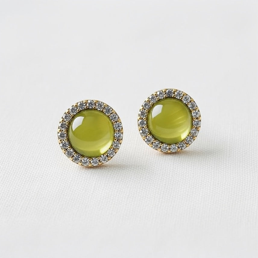 ELLEMADERA RETRO CAT EYE DROP EARRINGS