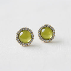 ELLEMADERA RETRO CAT EYE DROP EARRINGS
