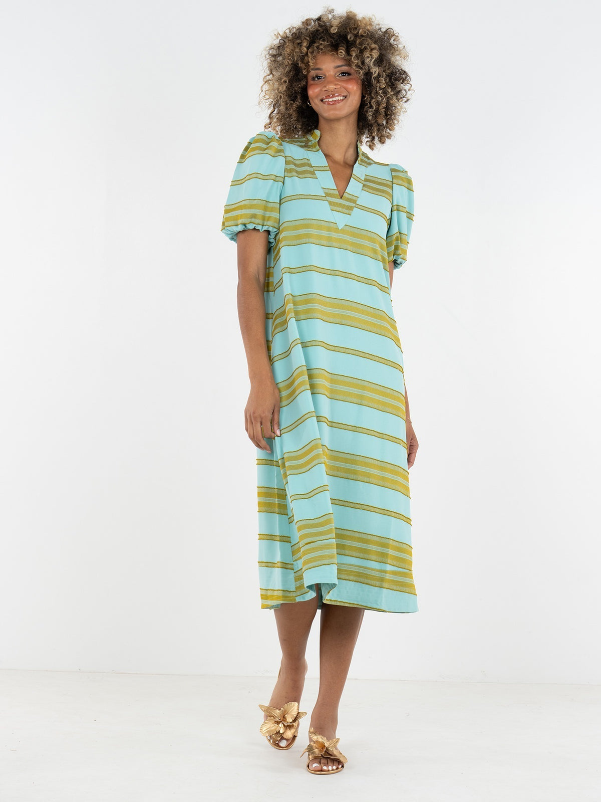 EMILY MCCARTHY HAMPTON FRINGE MIDI DRESS